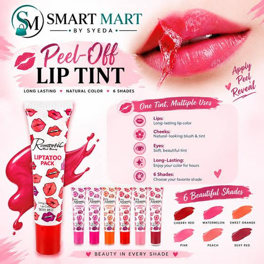 ✨ Long-Lasting Peel-Off Lip Tint – 6 Colors